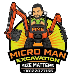 Micro Man Excavation, demolition, and Stump Removal Logo